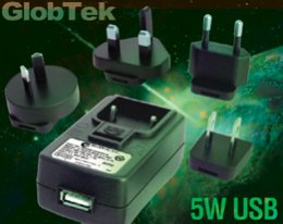 USB Power Supply meets EISA Standards with Interchangeable Blades 5W